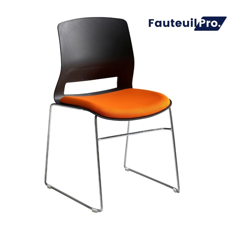 Chaise visiteur NOUMEA + GALETTE CONFORT multi-couleurs 180kg