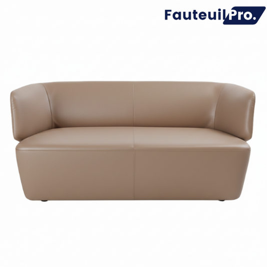 Canapé d'accueil cuir 2P - INDIA