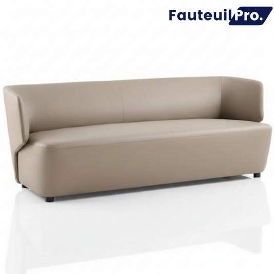 Canapé d'accueil cuir 3P - INDIA