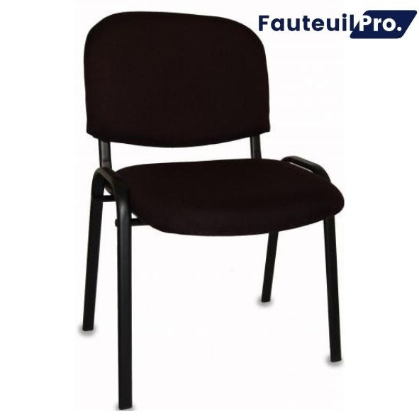 Chaise visiteur Isotes tissu noir