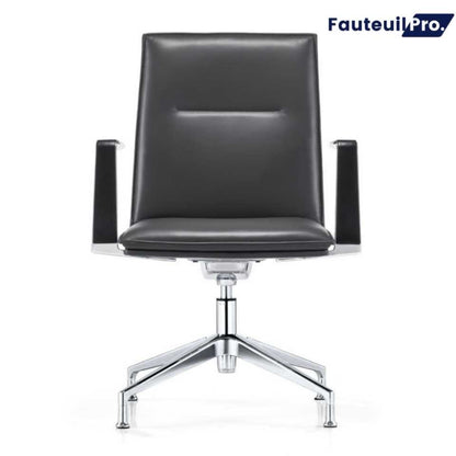 Fauteuil visiteur direction- Milan - Cuir Noir ou Gris
