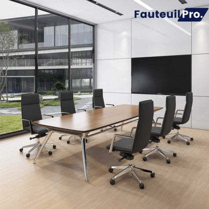 Fauteuil MILAN - Haut Dossier en cuir  Noir