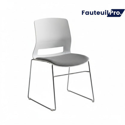 Chaise visiteur NOUMEA + GALETTE CONFORT multi-couleurs 180kg