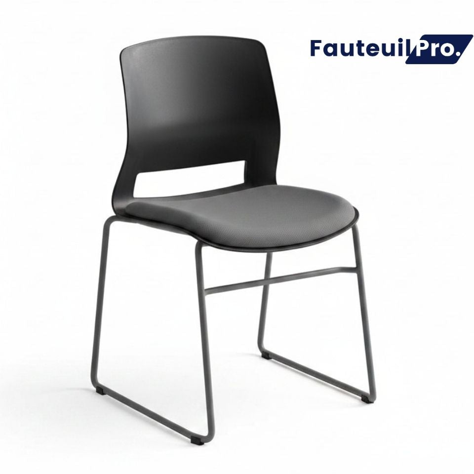 Chaise visiteur NOUMEA + GALETTE CONFORT multi-couleurs 180kg