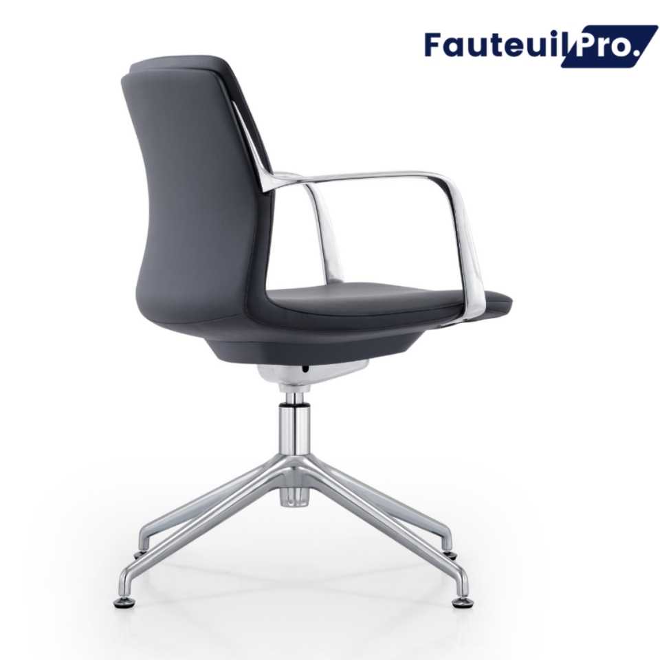 Fauteuil visiteur direction- Paris cuir Noir ou Gris