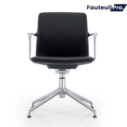 Fauteuil visiteur direction- Paris cuir Noir ou Gris