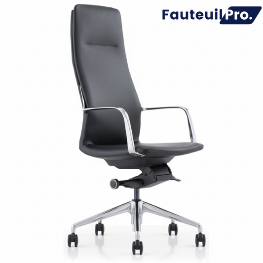Fauteuil cuir PARIS HAUT DOSSIER