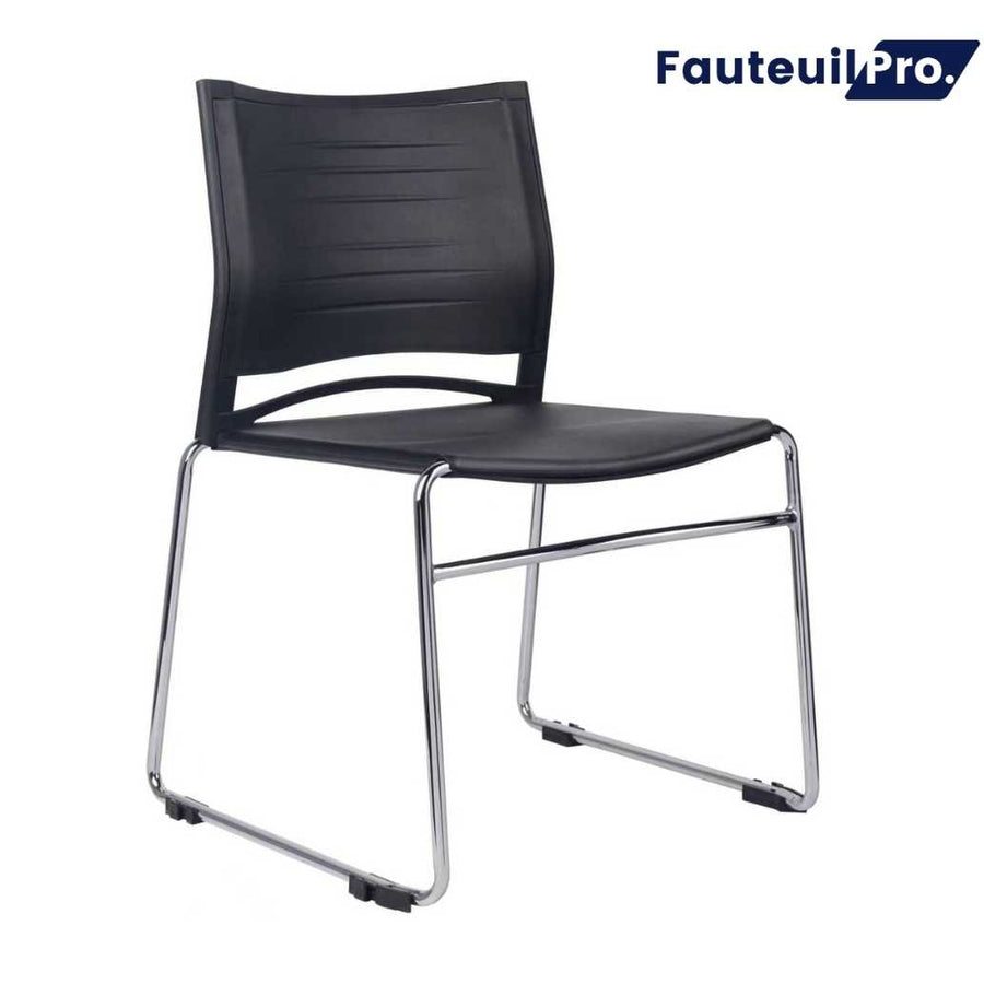 Chaise visiteur noire V3133 160kg